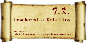 Theodorovits Krisztina névjegykártya