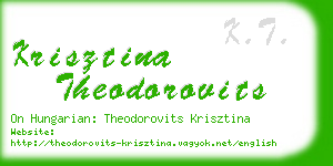 krisztina theodorovits business card